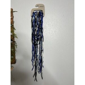 Dona Bela Shreds Handmade Textile Remnants Neck Wear Accessories blue